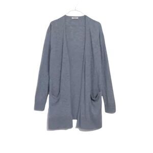 Madewell Long Sleeve Open Front Cotton Cardigan Blue Small